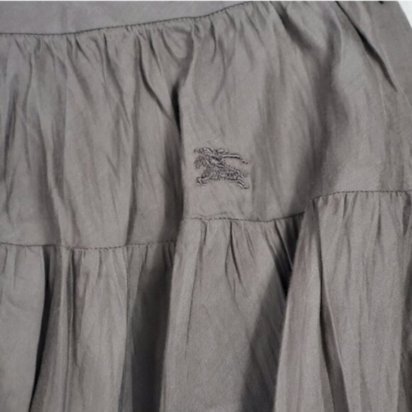 Vintage Burberry Ruffled Flared Skater Skirt - Picture 2 of 10